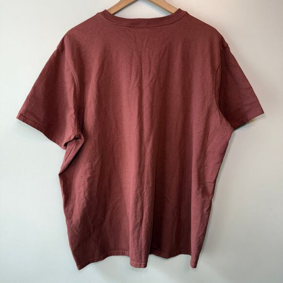 Carhartt Men's Short Sleeve Loose Fit Casual Shirt Maroon Red Size XXL - Picture 5 of 5